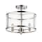 Maxim Lighting Sentinel 3-Light Semi Flush 25250CLSN - alternate 1